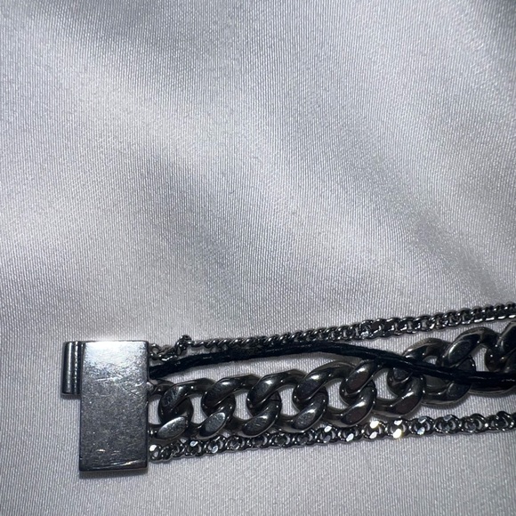 Saint Laurent Bracelet Silver and Cotton Chain - Picture 5 of 8